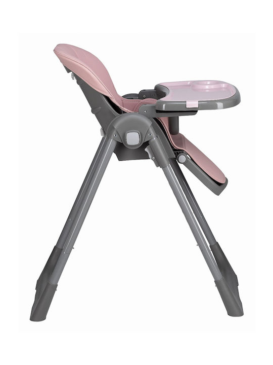 FreeOn And Foldable Baby Highchair with Adjustable Height Pink