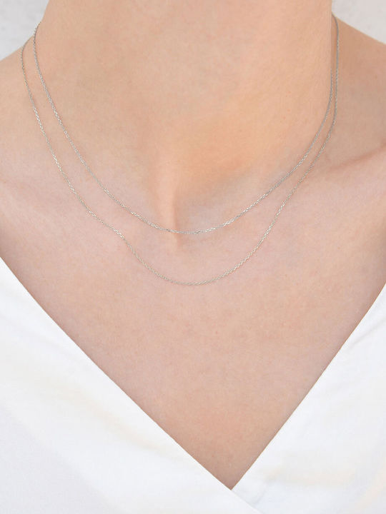 Chain Forzatina Small 50cm White Gold 14K