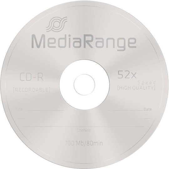 MediaRange Εγγράψιμα CD-R 52x 700MB Cake Box 100τμχ