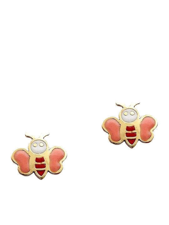 Luxus Schmuckset Halskette Ohrringe Gold K14 Gok-Set-104 Rotes Weißes Rosa