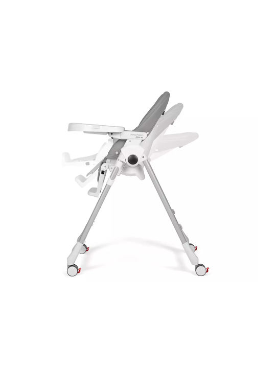 Peg Perego Prima Pappa Follow Me Plus Αναδιπλούμενο Καρεκλάκι Φαγητού με Ρυθμιζόμενο Ύψος Ice