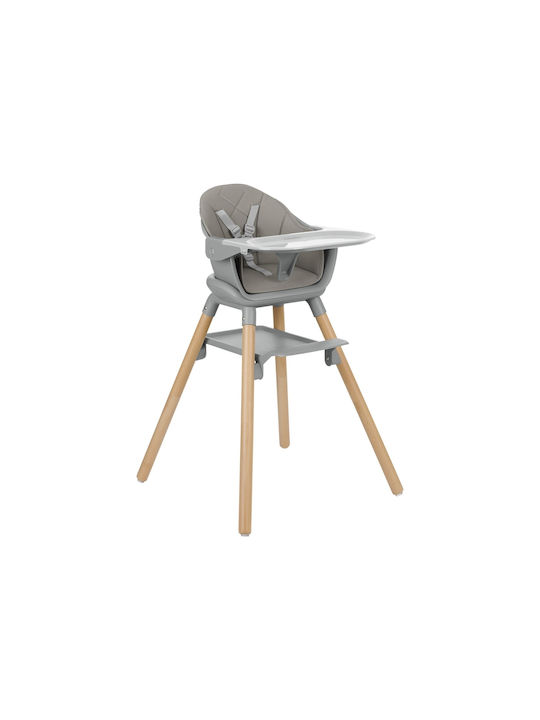 Kikka Boo Woody Baby Highchair 2 in 1 Gray
