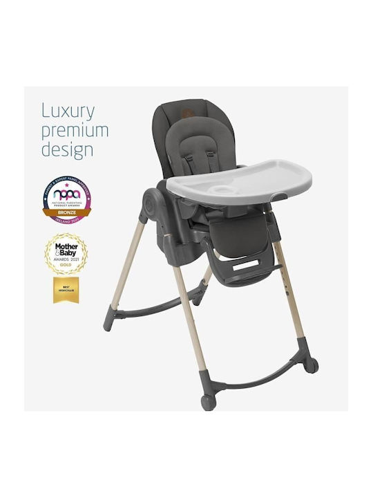Maxi-Cosi Minla Foldable Baby Highchair With Adjustable Height Gray
