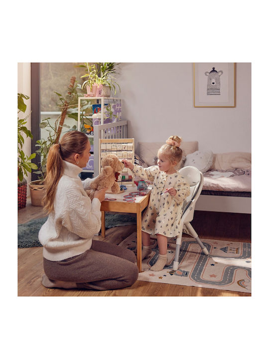 Kinderkraft Dinnly Αναδιπλούμενο Καρεκλάκι Φαγητού 2 in 1 Γκρι