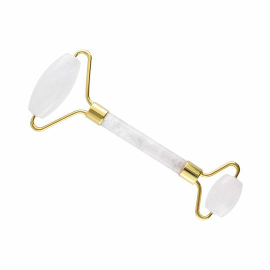 Ролер за Масаж на Лице Прозрачен Кварц Rock Crystal Face Roller
