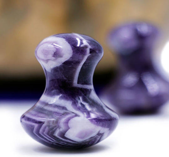 Πέτρα Αμέθυστου Μασάζ Προσώπου Mushroom Massager Amethyst