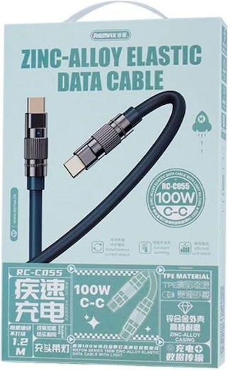 Remax RC-C055 USB 3.0 Cable USB-C male - USB-C 100W PD Κόκκινο 1.2m
