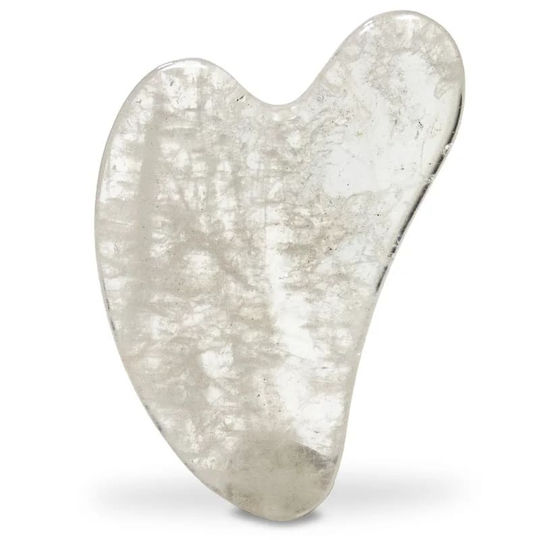 Authentic Rock Crystal Clear Quartz Face Massage Gua Sha Clear