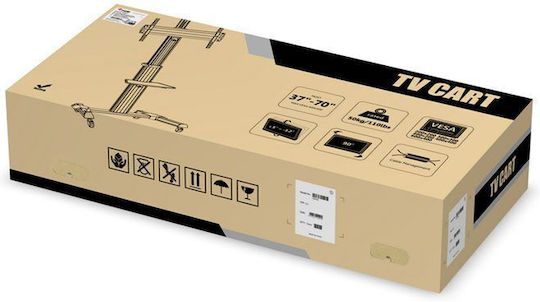 Equip Display TV Cart 650602 TV Mount Floor up to 70" and 50kg