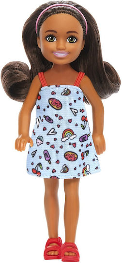 Păpușă Barbie Family Chelsea Păr Creol Sfânt Rochie Albastră