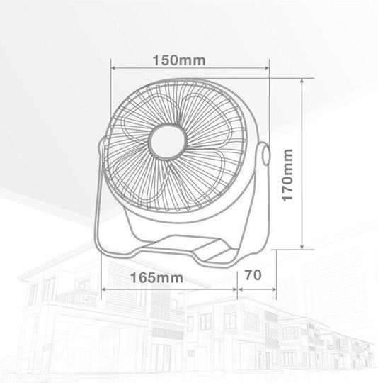 Niaros Ανεμιστηράκι USB 3W Κόκκινο 300010031