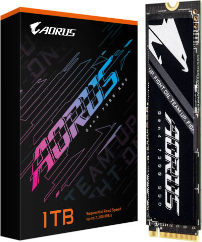 Gigabyte AORUS Gen4 7300 SSD 1TB M.2 Type with PCI Express 4.0 Connection PS5 Compatible AG4731TB N