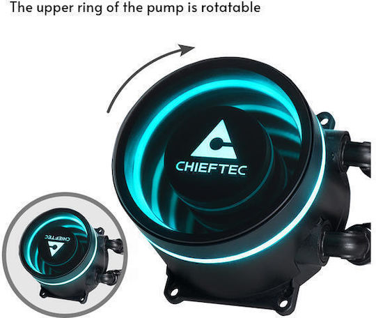 Chieftec Iceberg 360 RGB Water Cooling System AIO CPU with 3 120mm Fans