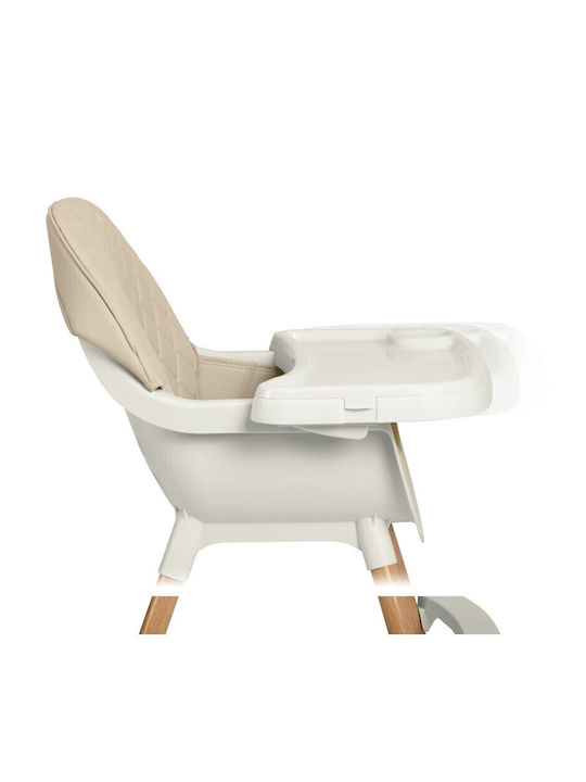 Nukido Lilo Καρεκλάκι Φαγητού με Ρυθμιζόμενο Ύψος Beige