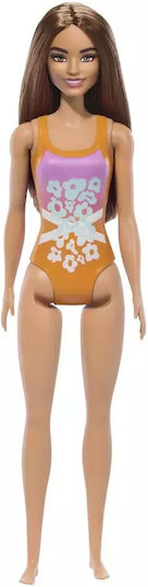 Păpușă Barbie Brunetă Costum de Baie Floral