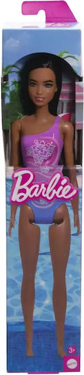 Păpușă Barbie Brunetă Costum de Baie în Două Culori
