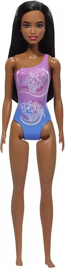 Păpușă Barbie Brunetă Costum de Baie în Două Culori