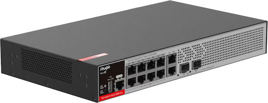 Ruijie RG-S2915-10GT2MS-P-L Gestionat L2 PoE+ Switch cu 8 Porturi Gigabit (1Gbps) Ethernet și 2 Porturi SFP