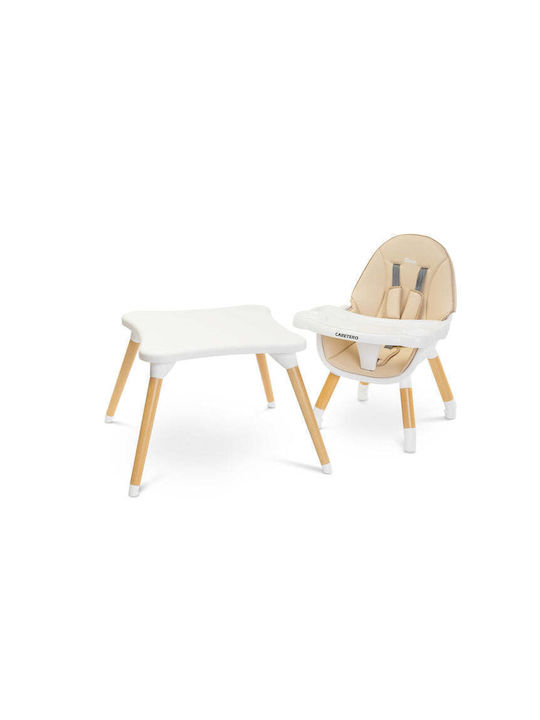 Caretero Tuva Baby Hochstuhl mit Höhenverstellbar Beige