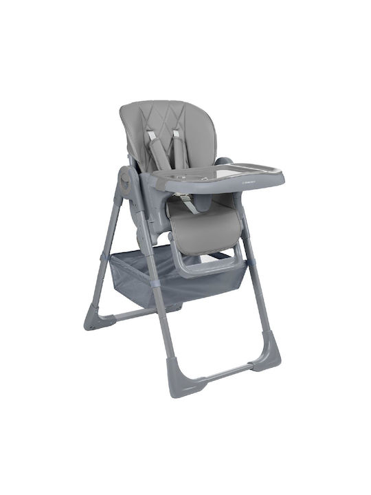 Kikka Boo Comfy+ Foldable Baby Highchair with Adjustable Height Gray