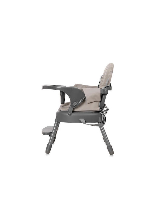 Lorelli Siesta Foldable Baby Highchair 3 in 1 with Adjustable Height Beige Leather
