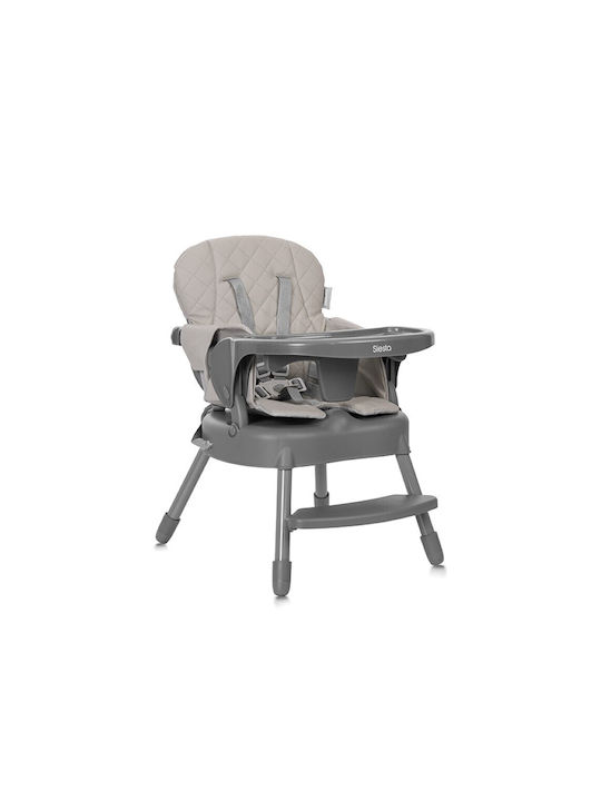 Lorelli Siesta Foldable Baby Highchair 3 in 1 with Adjustable Height Beige Leather