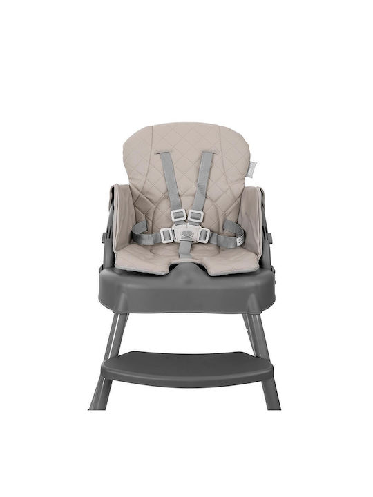 Lorelli Siesta Foldable Baby Highchair 3 in 1 with Adjustable Height Beige Leather