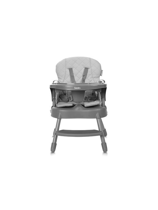 Lorelli Siesta Foldable Baby Highchair 3 in 1 with Adjustable Height Beige Leather