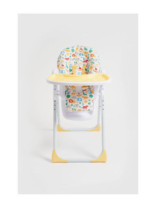 Mothercare Bright Foldable Baby Highchair with Adjustable Height Multicolour