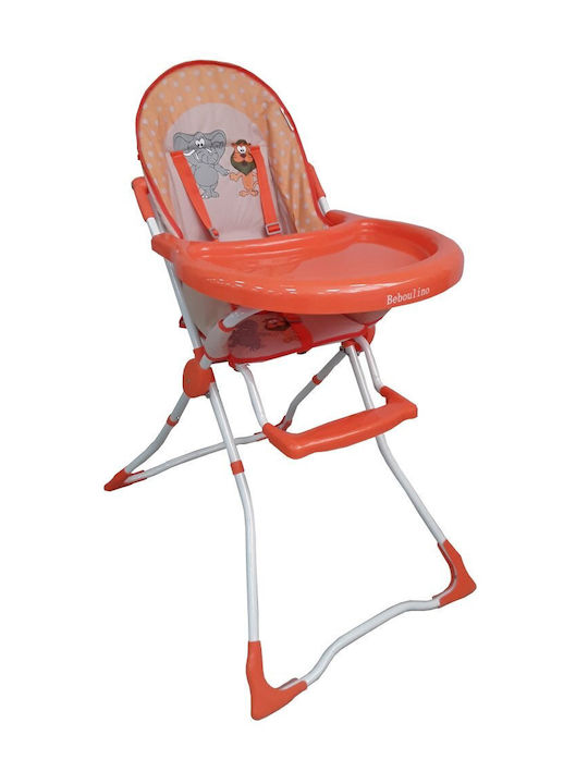 Beboulino Lion Elephant Foldable Baby Highchair Orange
