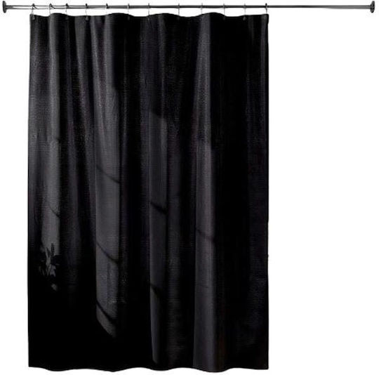 Atmosphera Κουρτίνα Μπάνιου 180x200cm Μαύρη