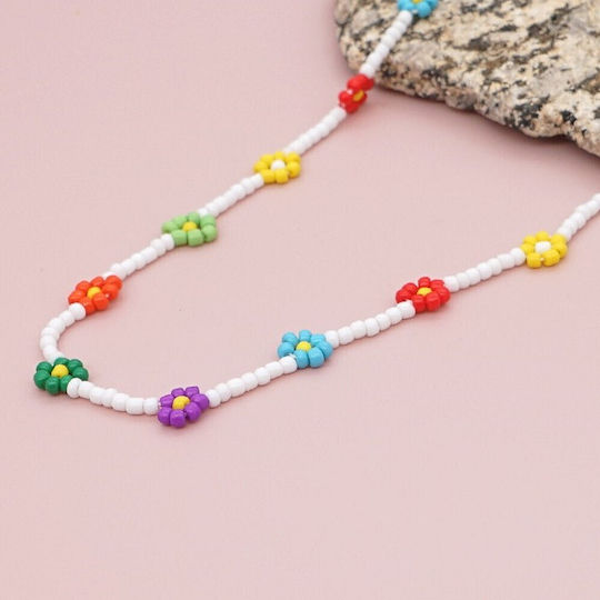 Αλυδίσα Brillenkette Hülsen & Bunte Margeriten