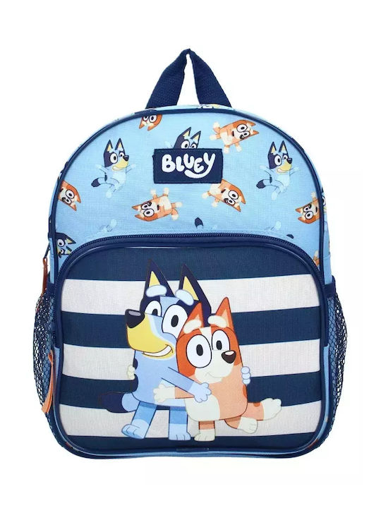 Bluey Σχολική Τσάντα Πλάτης Νηπιαγωγείου Γαλάζια με Θήκη για Παγούρι 5.4lt