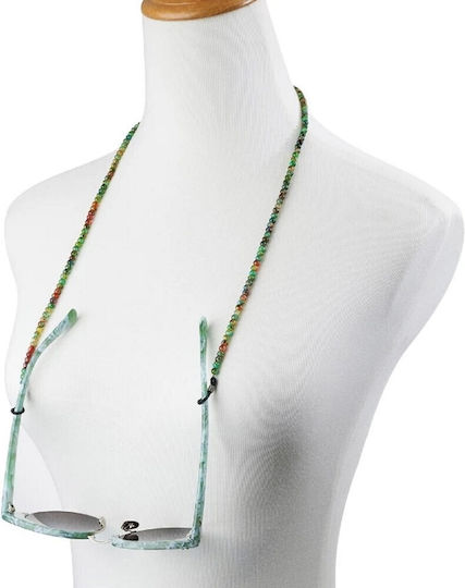 Lanț pentru Ochelari și Mască cu Mărgele 70cm Verde Pastel