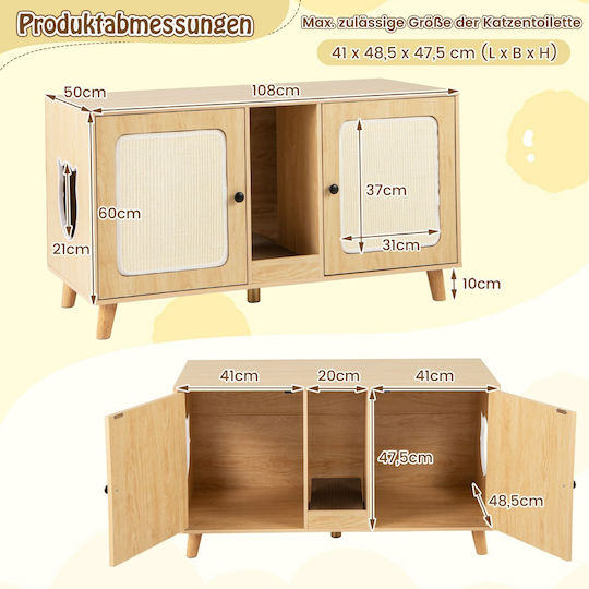 Costway Cat Toilet White