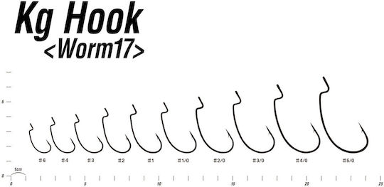Decoy Carlige de pescuit Offset Worm 17 Kg #1/0