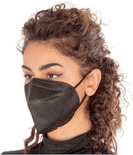 Black 3D Non-Reusable Kn95 FFP2 5-Layer Protective Face Mask GB2626-2006 100 Pieces