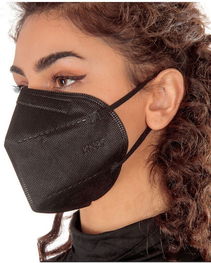 Black 3D Non-Reusable Kn95 FFP2 5-Layer Protective Face Mask GB2626-2006 100 Pieces
