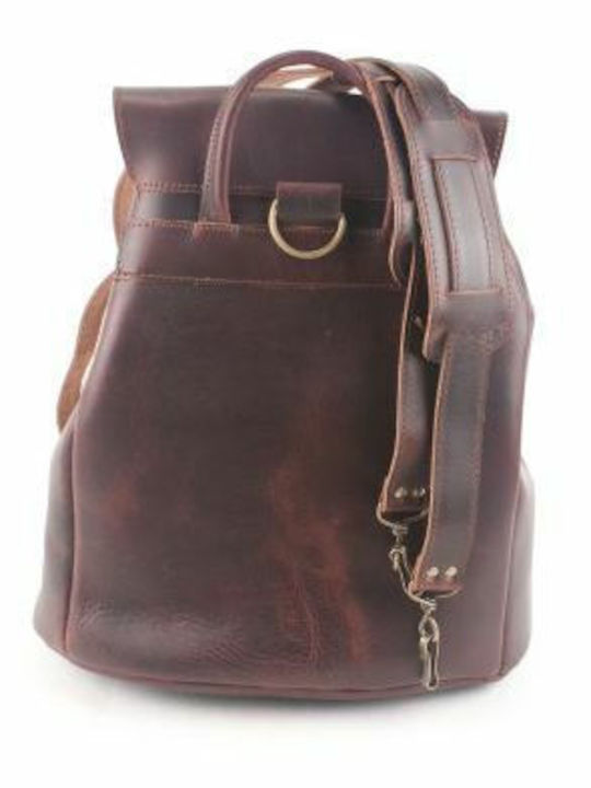 Kouros Women's Leather Backpack Leather A Quality 403 Bordeaux