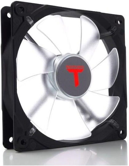 Riotoro Cross-X Classic Ventilator Pentru Carcasă 120mm (1500rpm / 47cfm) cu Iluminare Roșie și Conexiune 4-Pin PWM