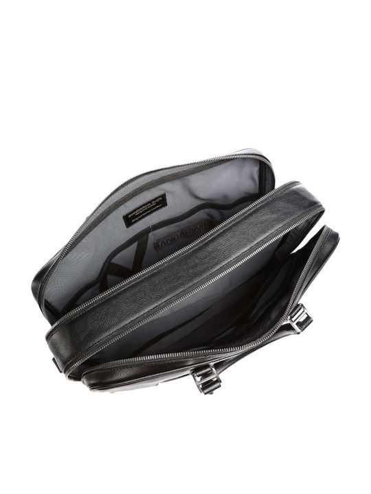 Mandarina Duck P10kmc02 651 Mal Aktentasche 14″ Strukturiertes Kalbsleder Schwarz