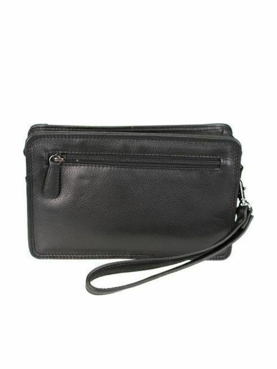 Kouros Leather Men's Handbag lp-25 Black