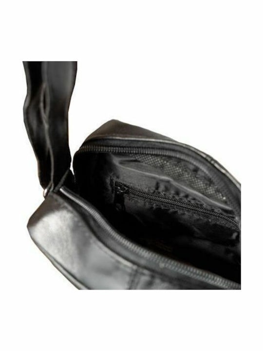 Kouros Leather Men's Shoulder Bag 3 Black