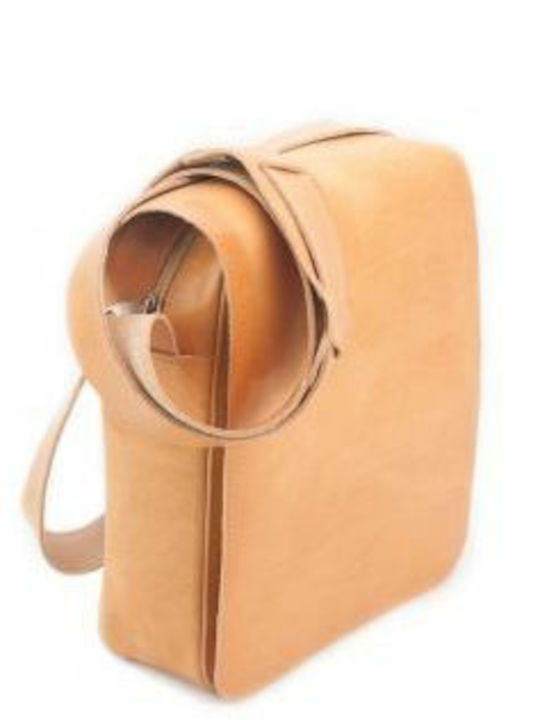 Kouros Leder Herren Schultertasche mit Klappe 14 Natürliche