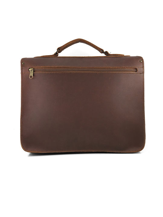 Leather Crossbody Bag Kouros 532 Krouta Brown
