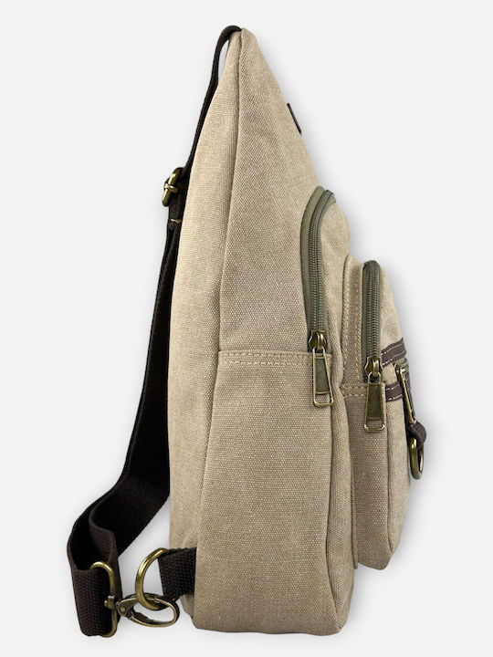 Rcm Chest Bag Canvas Fabric 210056-057 Beige