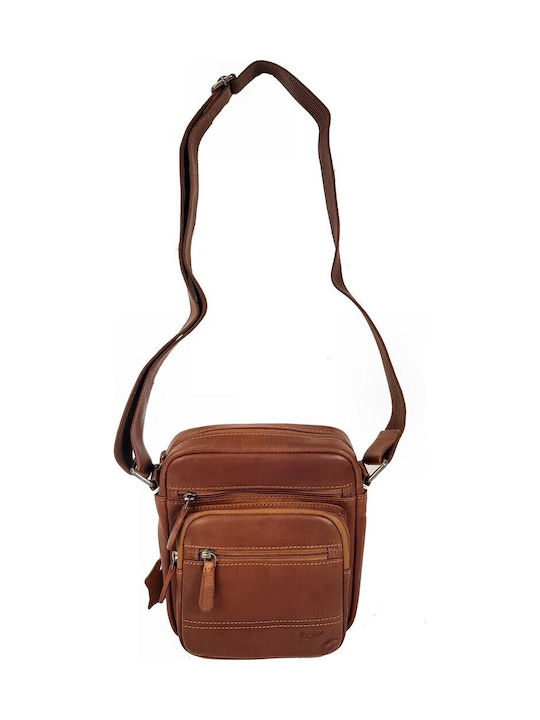Leather Shoulder Bag Rcm H-13 Cognac