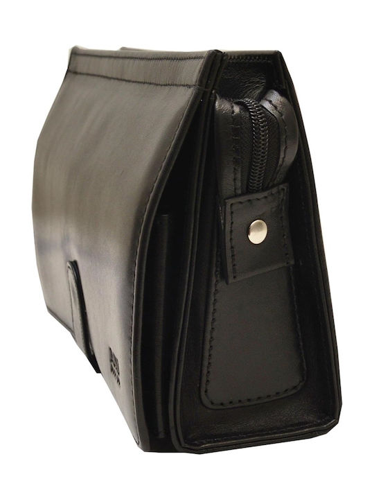 Leather 100 Δερματινο Ανδρικο Τσαντακι Χειρος Κωδικος 05-bag-1023-1 Black