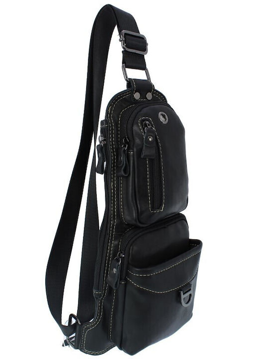 Men's Backpack Annie Leather 19*36*5 Genuine Leather Black Tsa.101.03.07.032 220