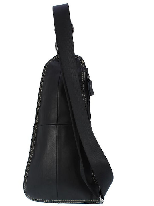 Men's Backpack Annie Leather 19*36*5 Genuine Leather Black Tsa.101.03.07.032 220